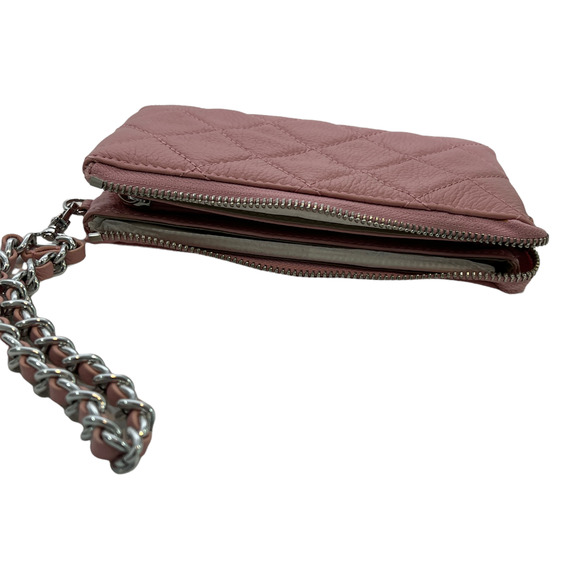My Flat In London Westminster Wristlet Chain Pouch Wallet Pink Leather Zip $200 - Picture 4 of 10